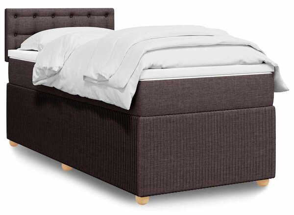 Box spring postel s matrací tmavě hnědá 80x200 cm textil 3287300