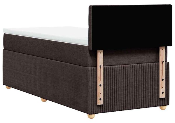 Box spring postel s matrací tmavě hnědá 80x200 cm textil 3287300