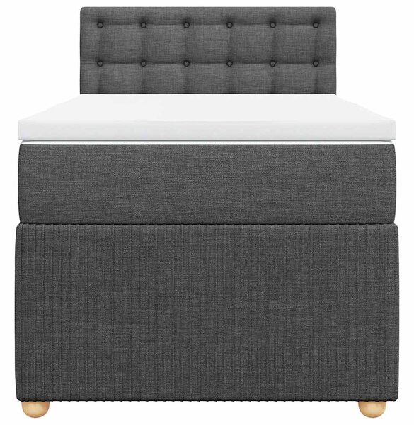 Box spring postel s matrací tmavě šedá 80 x 200 cm textil 3287298