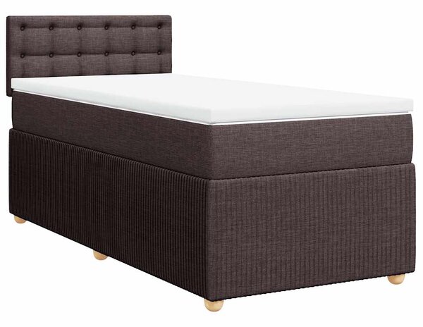 Box spring postel s matrací tmavě hnědá 80x200 cm textil 3287300