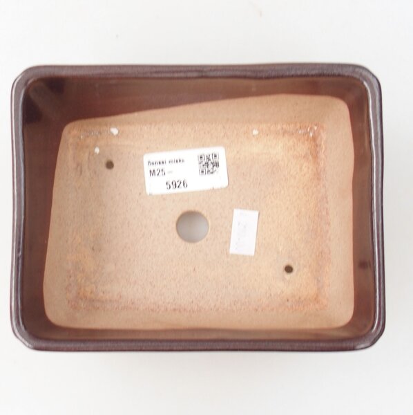 E-bonsai Keramická bonsai miska 15,5 x 12 x 6 cm hnědá