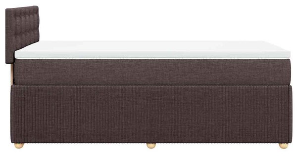 Box spring postel s matrací tmavě hnědá 80x200 cm textil 3287300