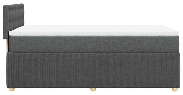 Box spring postel s matrací tmavě šedá 80 x 200 cm textil 3287298