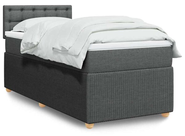 Box spring postel s matrací tmavě šedá 80 x 200 cm textil 3287298