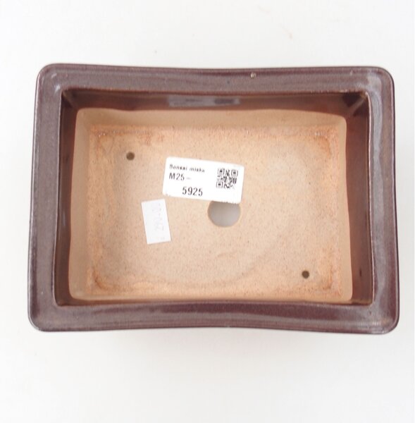 E-bonsai Keramická bonsai miska 16 x 12 x 4,5 cm hnědá