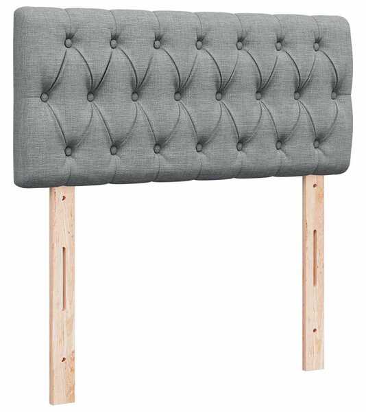Box spring postel s matrací světle šedá 90x190 cm textil 3287318