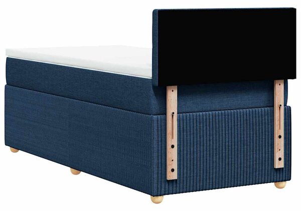 Box spring postel s matrací modrá 90x190 cm textil 3287331