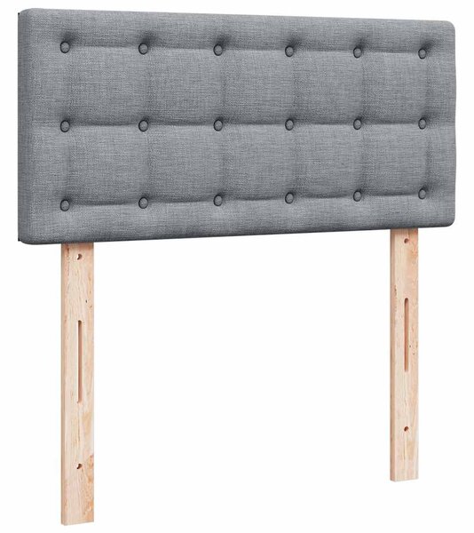 Box spring postel s matrací světle šedá 90x190 cm textil 3287325