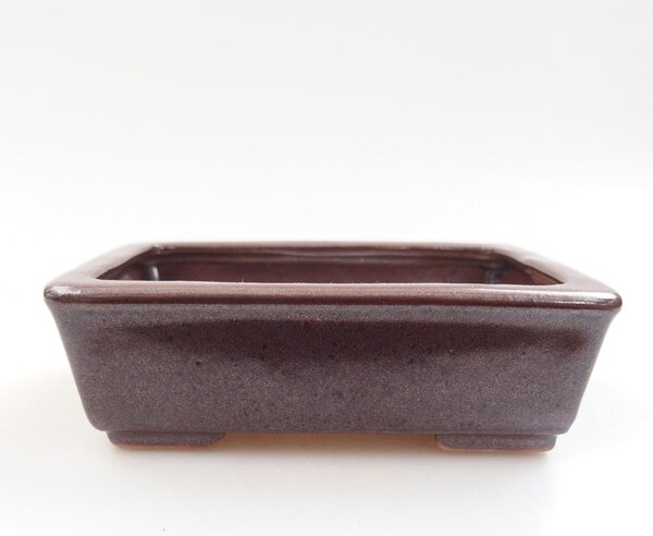 E-bonsai Keramická bonsai miska 10,5 x 8,5 x 3,5 cm hnědá