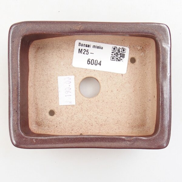 E-bonsai Keramická bonsai miska 10,5 x 8,5 x 3,5 cm hnědá