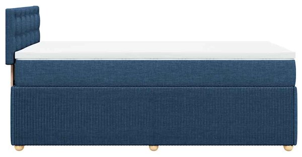 Box spring postel s matrací modrá 90x190 cm textil 3287331