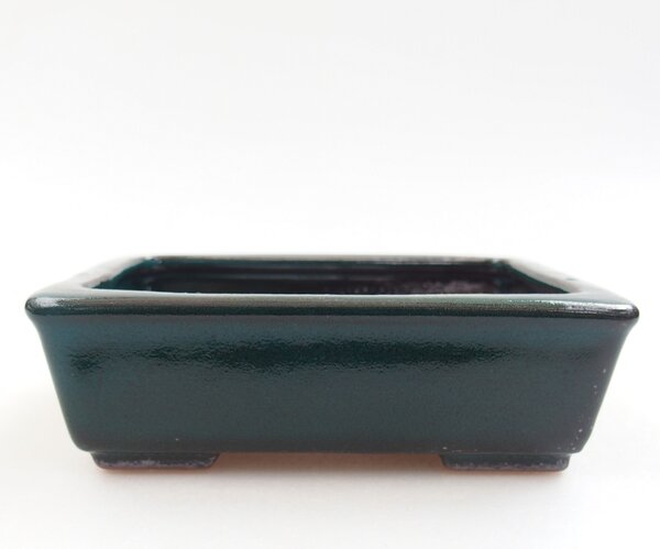 E-bonsai Keramická bonsai miska 10,5 x 8,5 x 3,5 cm zelená