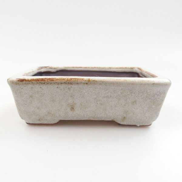 E-bonsai Keramická bonsai miska 10,5 x 8,5 x 3,5 cm bílá