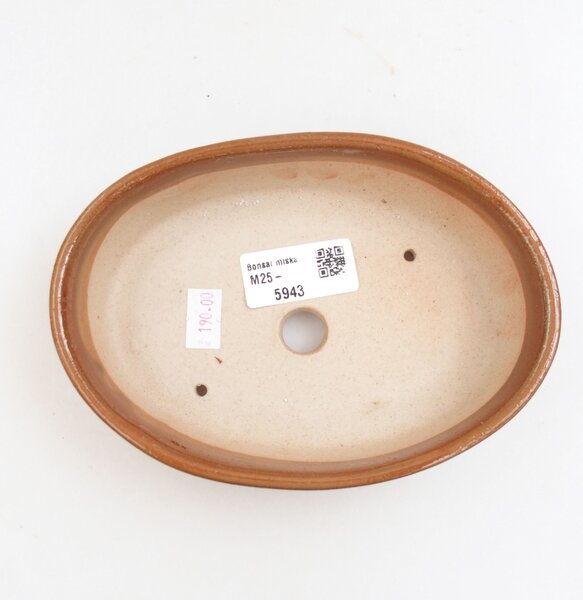 E-bonsai Keramická bonsai miska 16,5 x 11,5 x 4 cm hnědá