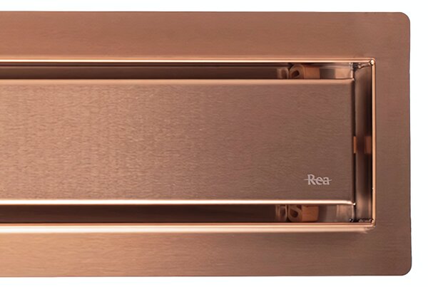 Odtokový žlab Rea Neox brush copper 50