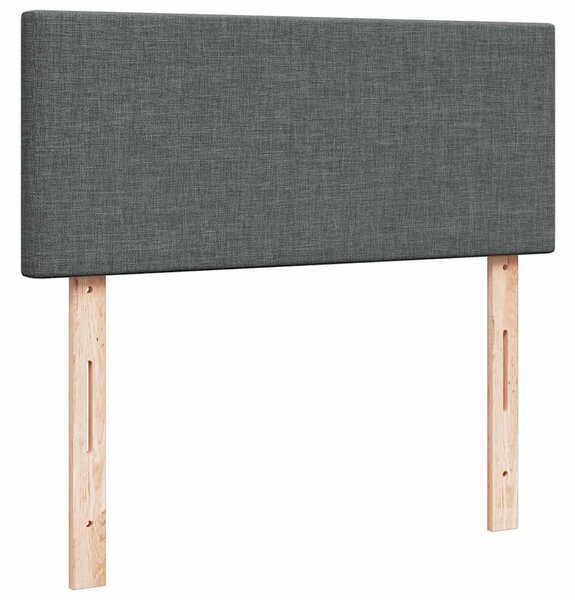 Box spring postel s matrací tmavě šedá 120x190 cm textil 3287389