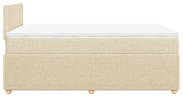 Box spring postel s matrací krémová 120x190 cm textil 3287393