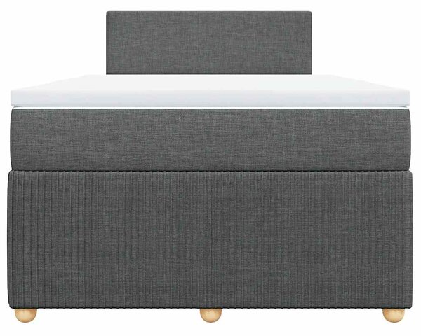 Box spring postel s matrací tmavě šedá 120x190 cm textil 3287389