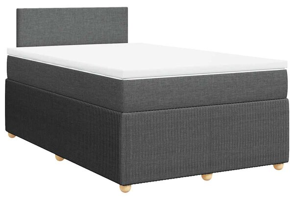 Box spring postel s matrací tmavě šedá 120x190 cm textil 3287389