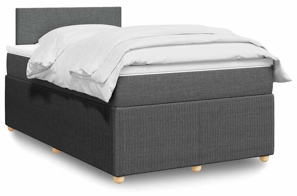 Box spring postel s matrací tmavě šedá 120x190 cm textil 3287389