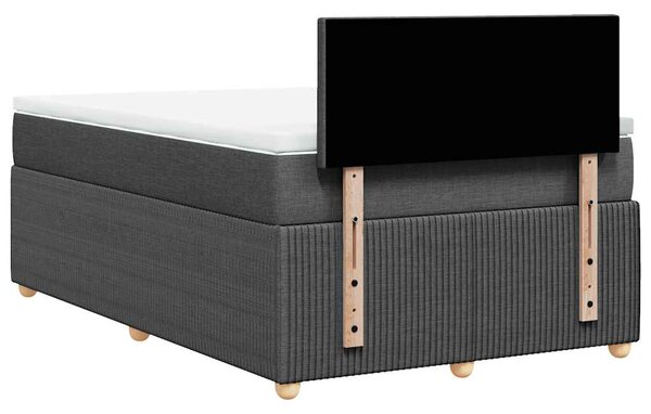 Box spring postel s matrací tmavě šedá 120x190 cm textil 3287389
