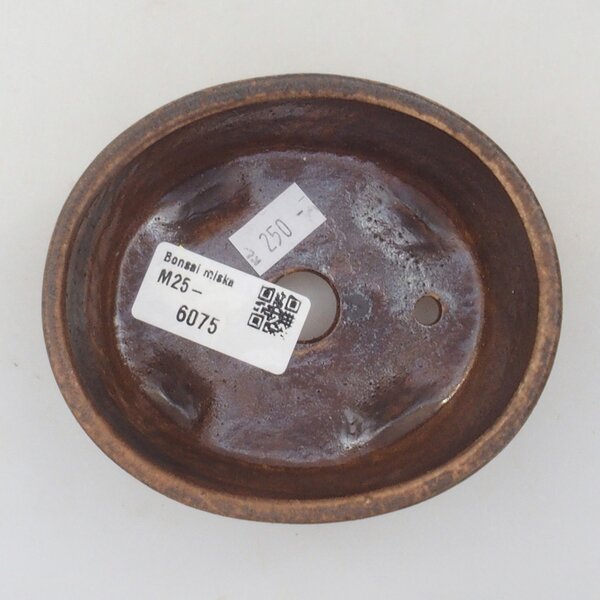 E-bonsai Keramická bonsai miska 10,5 x 9 x 4 cm hnědá