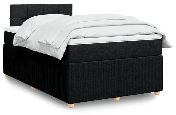 Box spring postel s matrací černá 120x190 cm textil 3287397