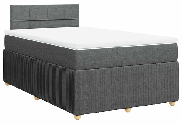 Box spring postel s matrací tmavě šedá 120x190 cm textil 3287396