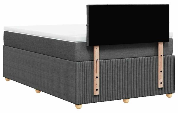 Box spring postel s matrací tmavě šedá 120x190 cm textil 3287396