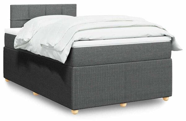 Box spring postel s matrací tmavě šedá 120x190 cm textil 3287396