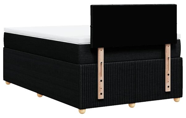 Box spring postel s matrací černá 120x190 cm textil 3287397
