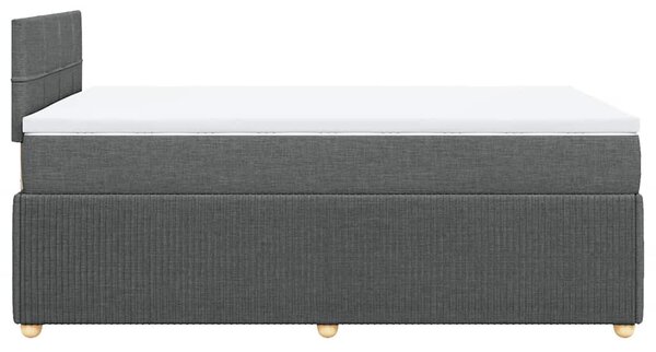 Box spring postel s matrací tmavě šedá 120x190 cm textil 3287396