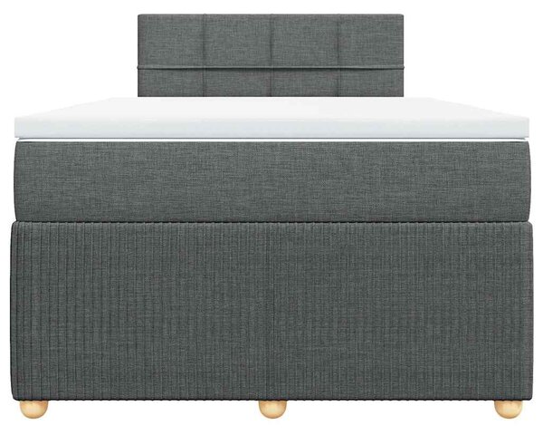Box spring postel s matrací tmavě šedá 120x190 cm textil 3287396
