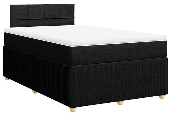 Box spring postel s matrací černá 120x190 cm textil 3287397