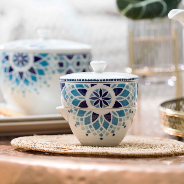 Villeroy&Boch Tea Passion Medina cukřenka a mlékovka 2v1, 0,13l./0,11l