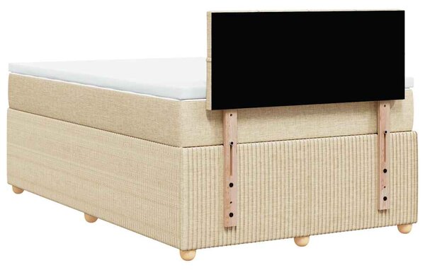 Box spring postel s matrací krémová 120x190 cm textil 3287400