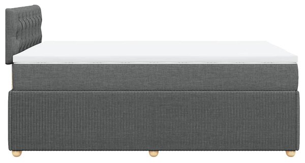 Box spring postel s matrací tmavě šedá 120x190 cm textil 3287403