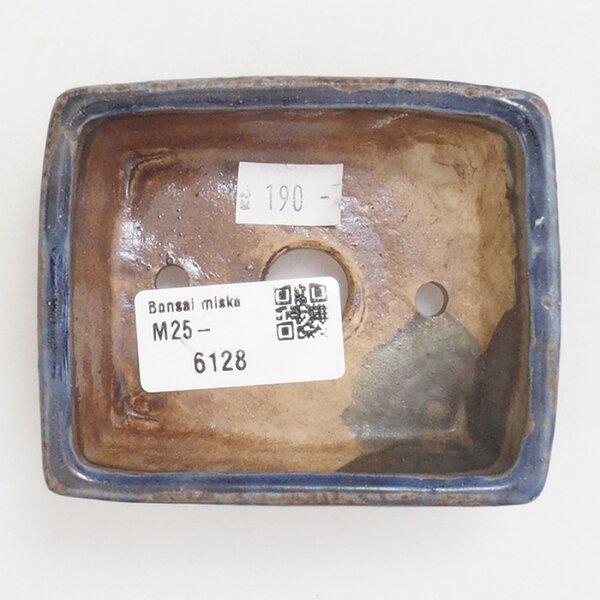 E-bonsai Keramická bonsai miska 9 x 7,5 x 3,5 cm modrá