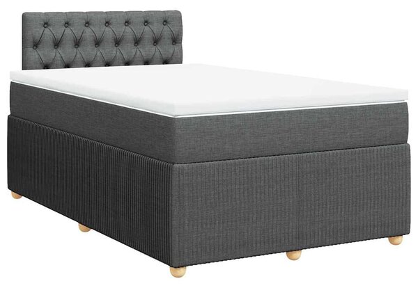 Box spring postel s matrací tmavě šedá 120x190 cm textil 3287403