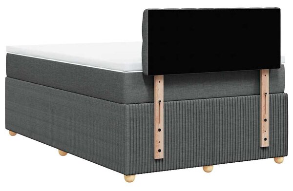 Box spring postel s matrací tmavě šedá 120x190 cm textil 3287403