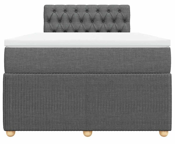 Box spring postel s matrací tmavě šedá 120x190 cm textil 3287403