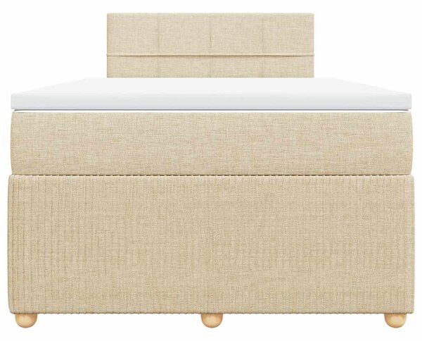 Box spring postel s matrací krémová 120x190 cm textil 3287400