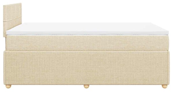 Box spring postel s matrací krémová 120x190 cm textil 3287400