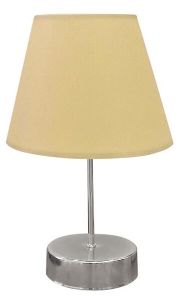 Stolní lampa 1xE27/60W/230V béžová/lesklý chrom