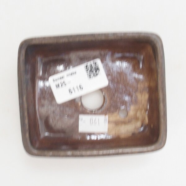 E-bonsai Keramická bonsai miska 9,5 x 8 x 3,5 cm hnědá