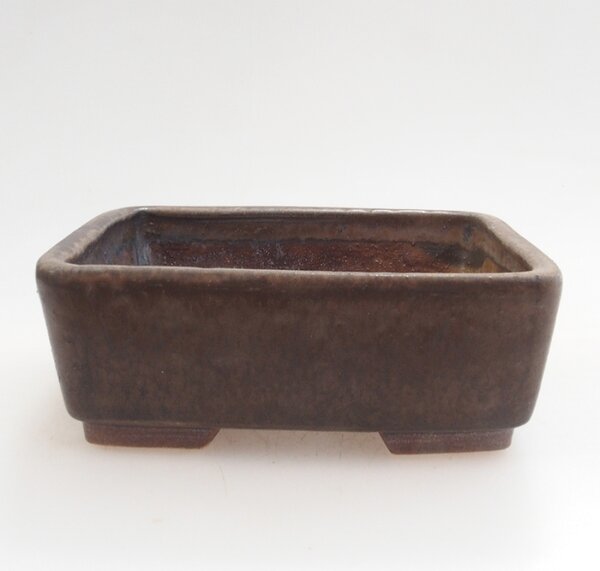 E-bonsai Keramická bonsai miska 9,5 x 8 x 3,5 cm hnědá