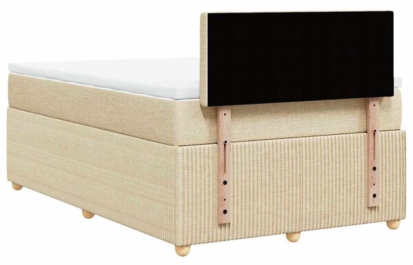 Box spring postel s matrací krémová 120x190 cm textil 3287414