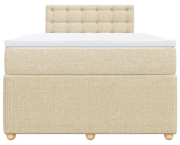 Box spring postel s matrací krémová 120x190 cm textil 3287414