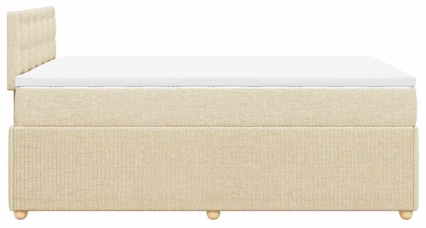 Box spring postel s matrací krémová 120x190 cm textil 3287414
