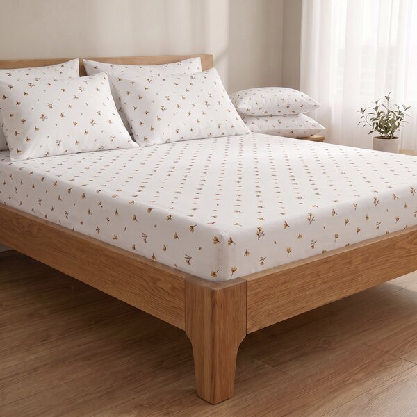 Kvalitex Bavlněné napínací prostěradlo Zvonečky žluté 80x200cm